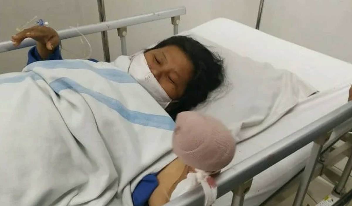 ERDINA Br Sihombing ketika mendapat rawatan di Hospital Murni Teguh. 