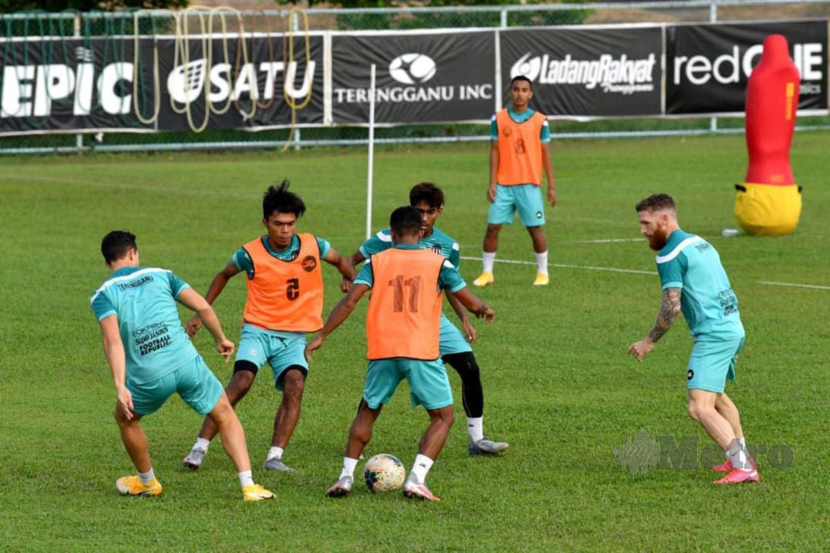 Sebahagian pemain TFC menjalani latihan menjelang aksi Piala Malaysia. FOTO Ihsan TFC
