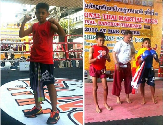 Iskandar Zulqarnain muncul juara selepas menundukkan peserta tuan rumah dalam perlawanan akhir bawah 12 tahun Kejohanan Seni Mempertahankan Diri Muay Thai Peringkat Dunia di Bangkok, semalam.