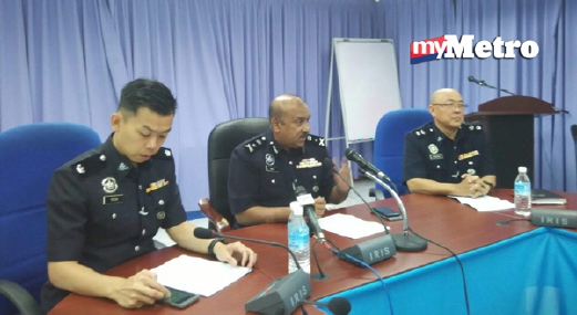 Ketua Jabatan Siasatan Jenayah Sarawak Senior Asisten Komisioner Dev Kumar ketika sidang media di IPD Sibu.