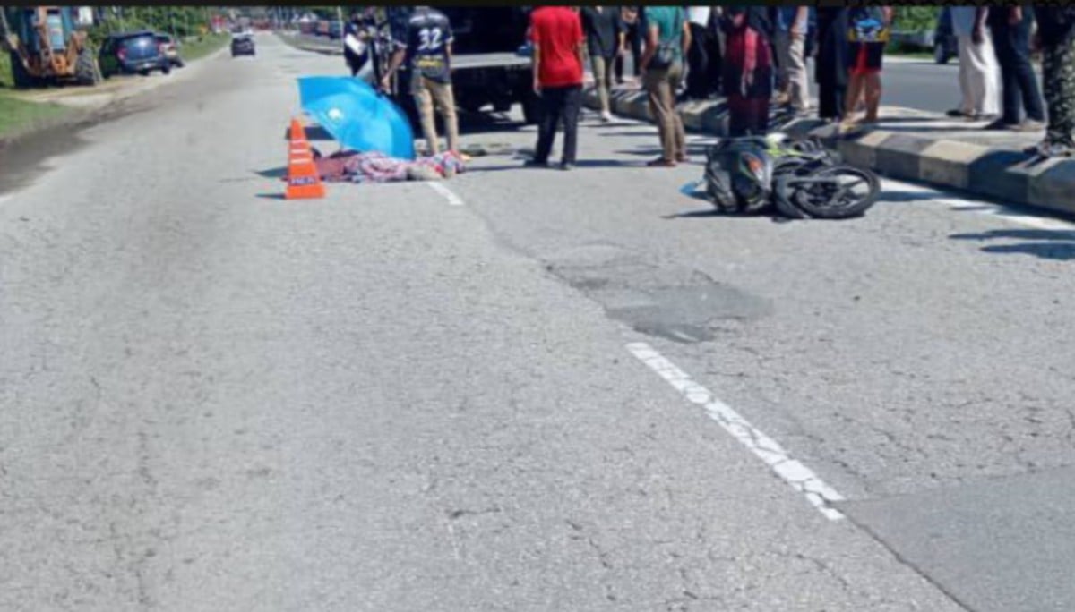 LOKASI kejadian penuntut UNISEL Kampus Bestari Jaya yang maut dengan kepalanya digilis jengkaut di Jalan Bukit Badong, Kampung Jaya Setia, Bestari Jaya, hari ini. FOTO Ihsan Polis