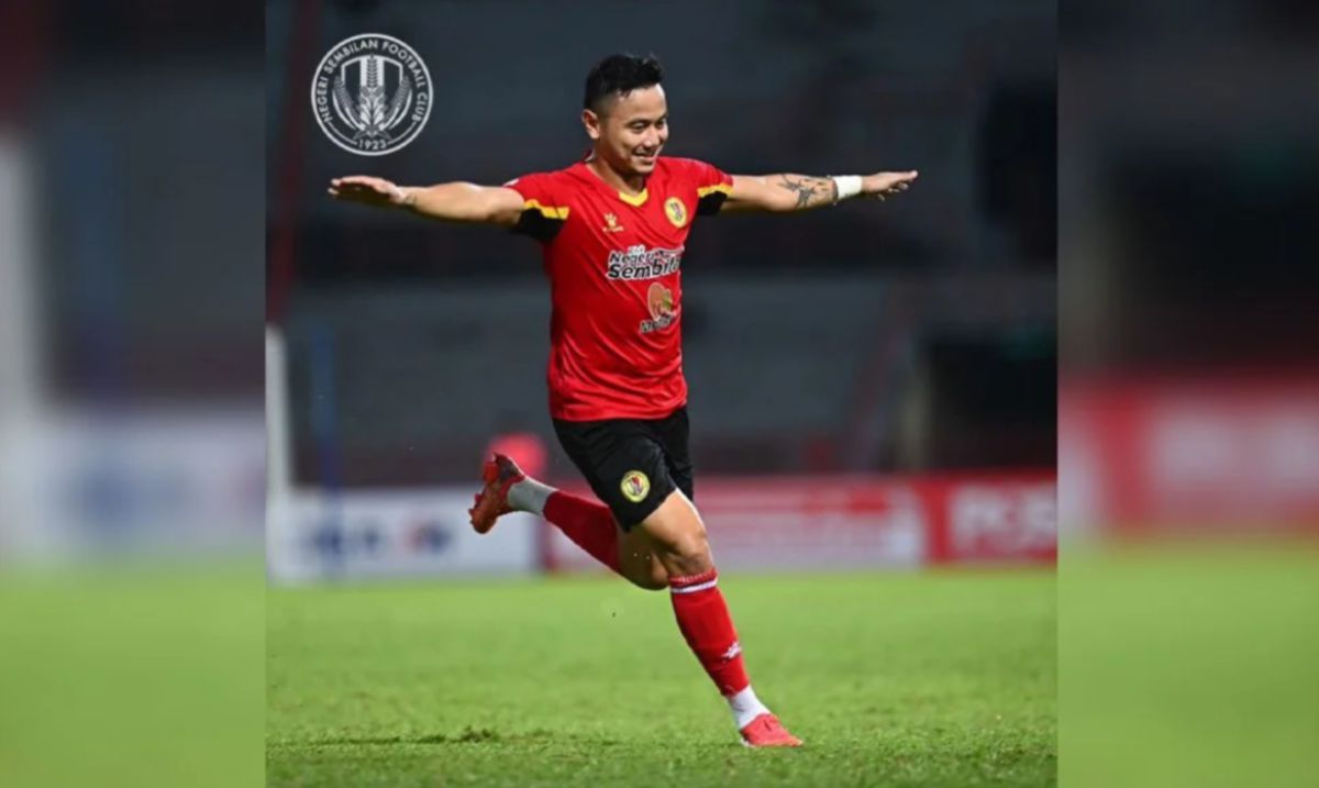 TOMMY ledak gol penyelamat NSFC ketika menentang Penang FC. FOTO NSFC