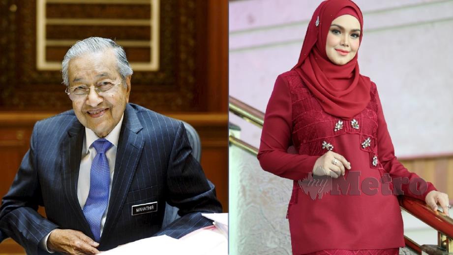 Tun Dr Mahathir dan Siti Nurhaliza mengungguli senarai lelaki dan wanita Malaysia paling dikagumi. FOTO FB Kelab Che Det dan Salhani Ibrahim  