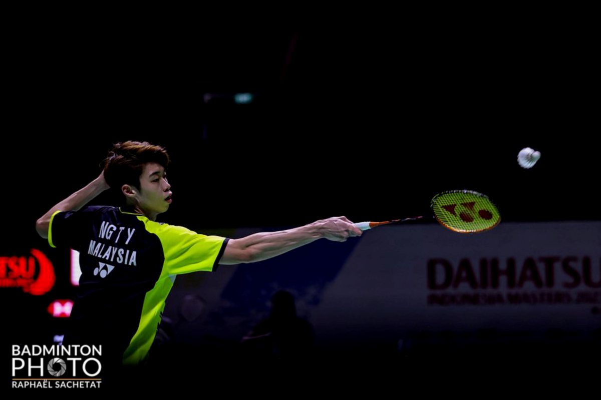 TZE Yong tewas kepada Ka Long. FOTO Badminton Photo