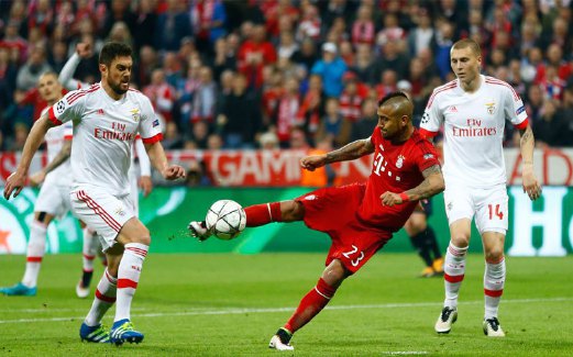 VIDAL jaring gol tunggal Bayern selepas 109 saat sepak mula.