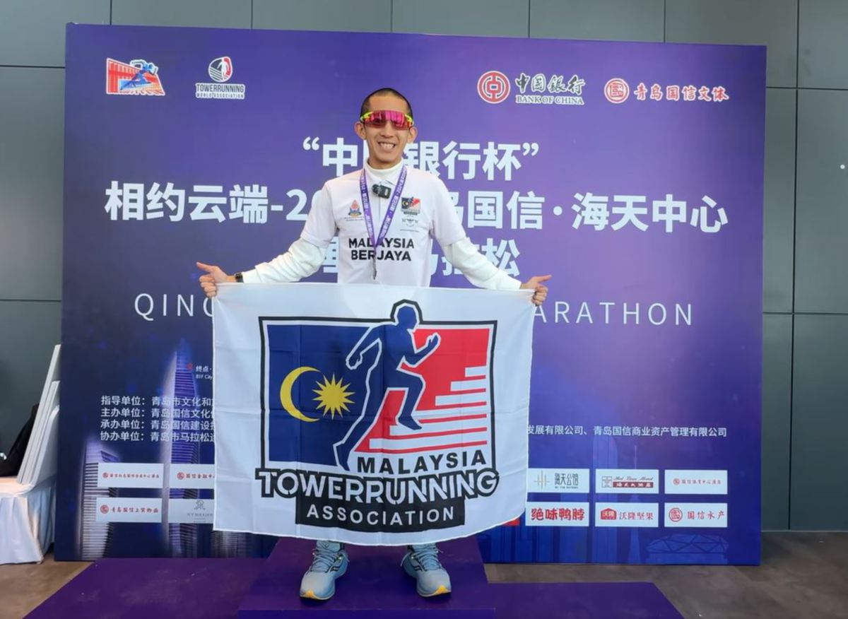 WAI CHING memenangi Qingdao Vertical Marathon di China. FOTO SOH WAI CHING
