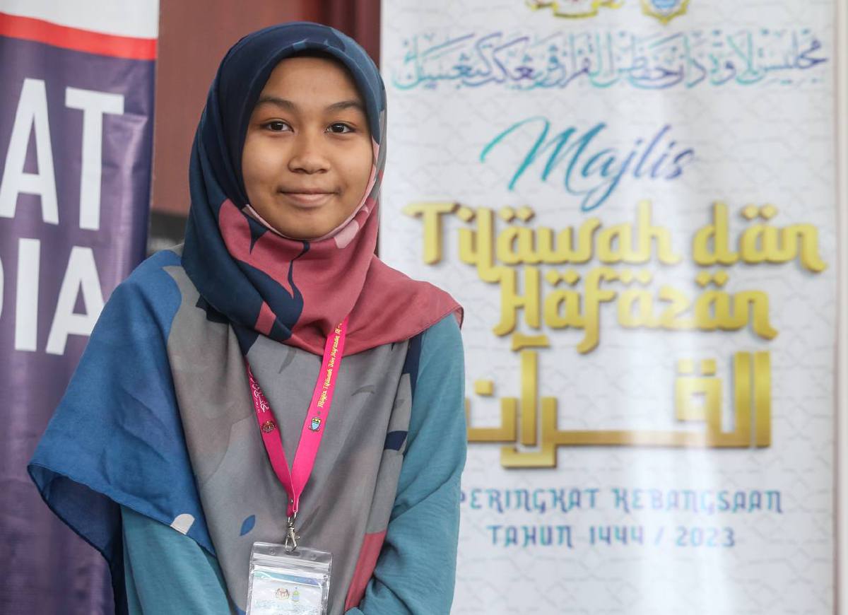 WIEDAAD Izzaddiin menjadi peserta paling muda pada Majlis Tilawah dan Hafazan Al-Quran Peringkat Kebangsaan di Butterworth. FOTO Danial Saad.