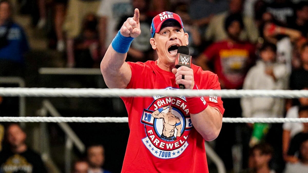 JOHN Cena ketika mengumumkan persaraannya. FOTO WWE