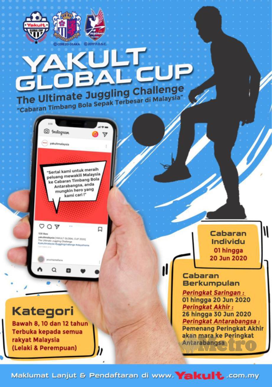 Yakult Malaysia terus serius mencungkil bakat muda menerusi Yakult Global Cup The Ultimate Juggling Challenge 2020.