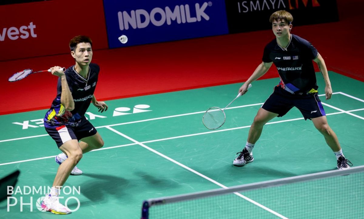 YEW Sin (kiri) dan Ee Yi tewas lagi. FOTO Badminton Photo