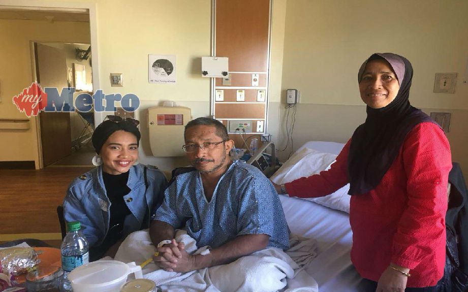 Yuna turut melawat Mohd Radzi di hospital. FOTO ihsan Tasnim