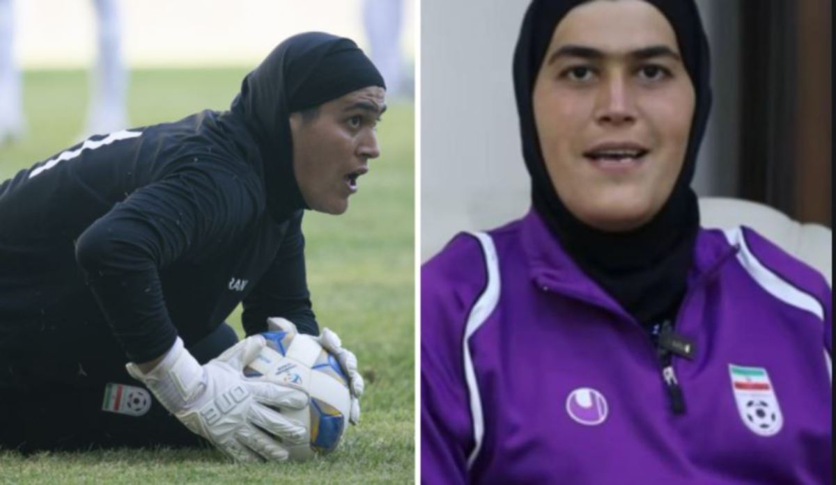 PENJAGA gol wanita Iran, Zohreh Koudaei. FOTO Agensi